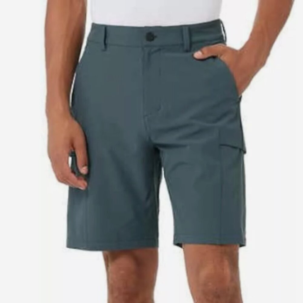 32 Degrees Men’s Cargo Shorts Size 40 Dark Grey Stretch Lightweight NWT